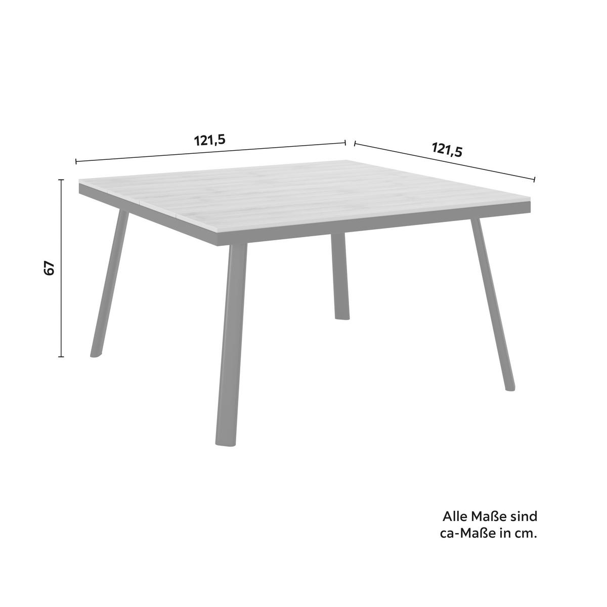 SALON DE JARDIN REPAS ELISA - Schwarz/Grau, Modern, Kunststoff/Textil (238/74/75cm) - Bessagi Garden