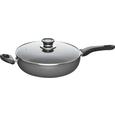 Pfanne Fabia - Klar/Anthrazit, Glas/Metall (28cm) - MÖMAX modern living
