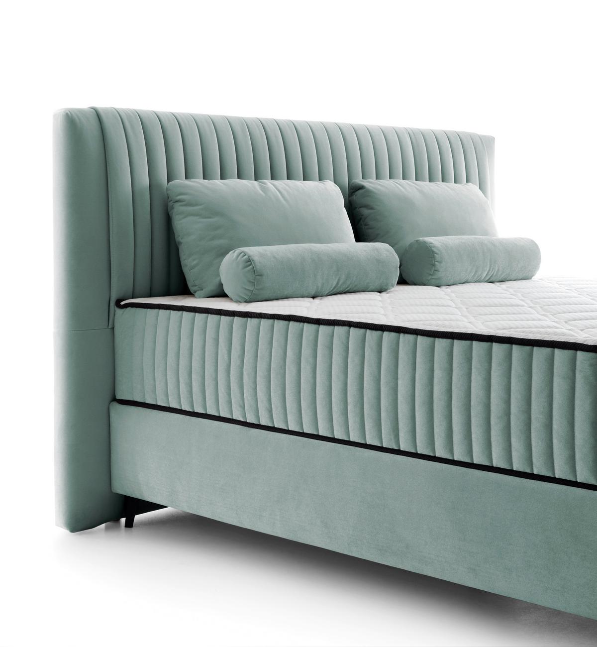 PAT BOX DREAM - turcoaz, Modern, lemn/textil (120/200cm) - Premium Living