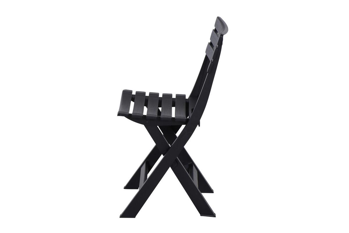 Balkonset Club 3-tlg. Anthrazit - Anthrazit, MODERN, Kunststoff (65/72/78cm) - Gardenson
