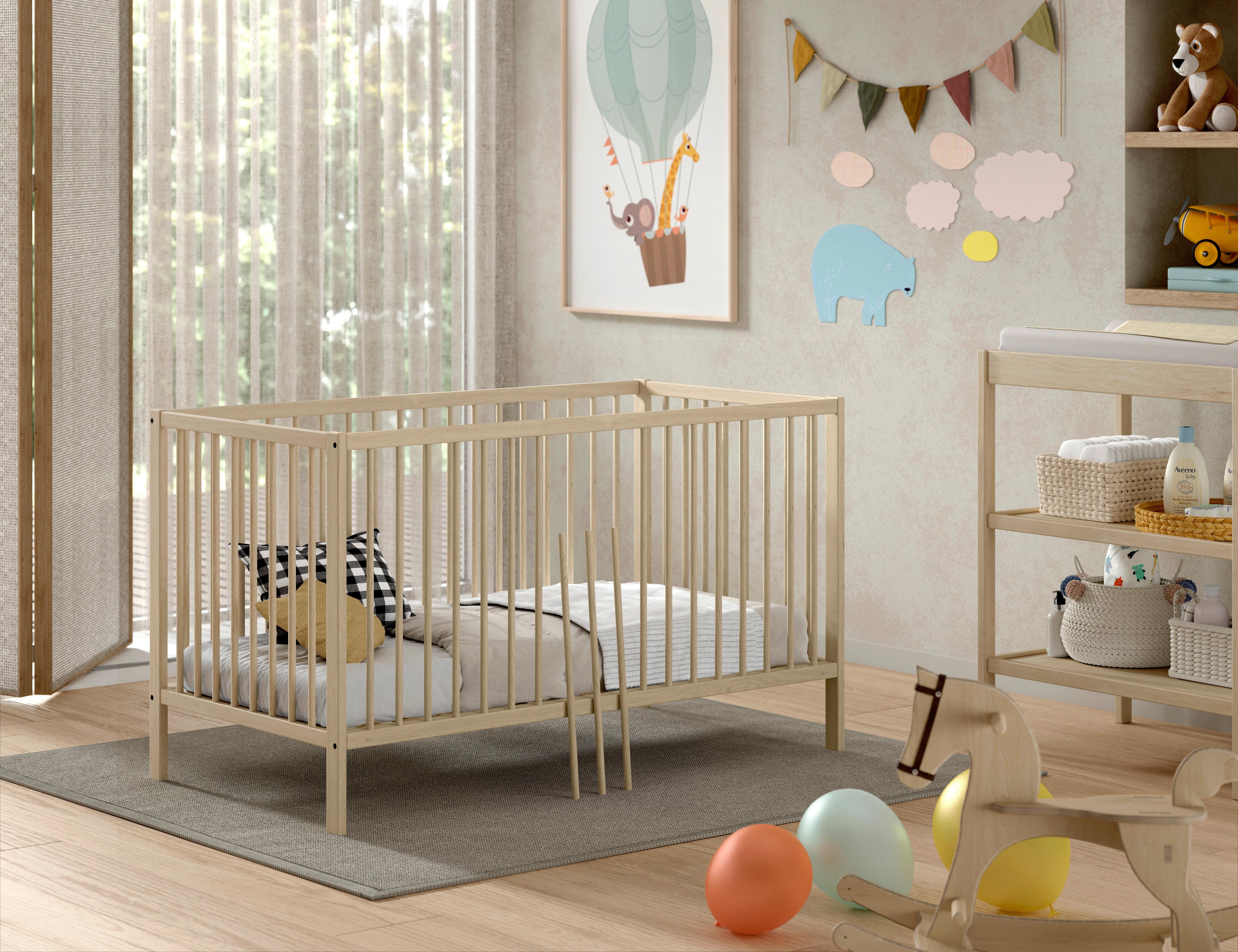 Kinder-/Juniorbett Dino ca. 70x140 cm Naturfarben - Buchefarben/Naturfarben, MODERN, Holz (70/140cm) - MID.YOU