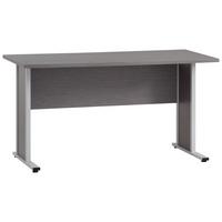 Schreibtisch Set 4100 Grau ca. 140x65x72,2cm - Silberfarben/Hellgrau, MODERN, Holzwerkstoff/Metall (140/65/72,2cm) - MID.YOU