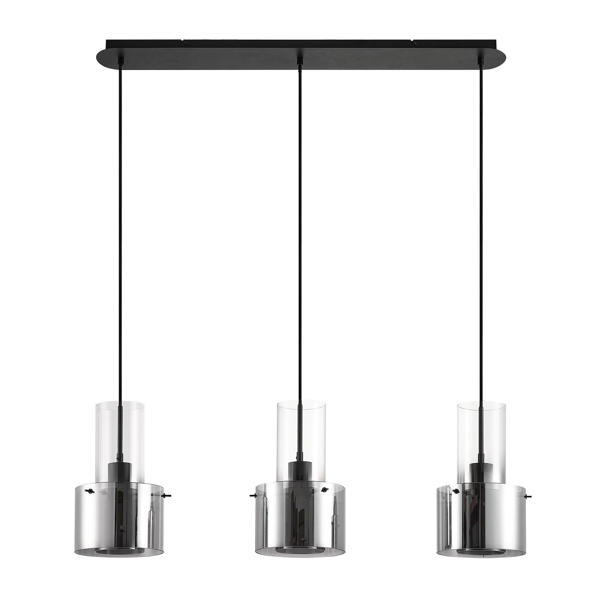 LAMPA WISZĄCA EOS *DK* - ciemnoszary, Design, metal/szkło (97/18/150cm) - Dieter Knoll