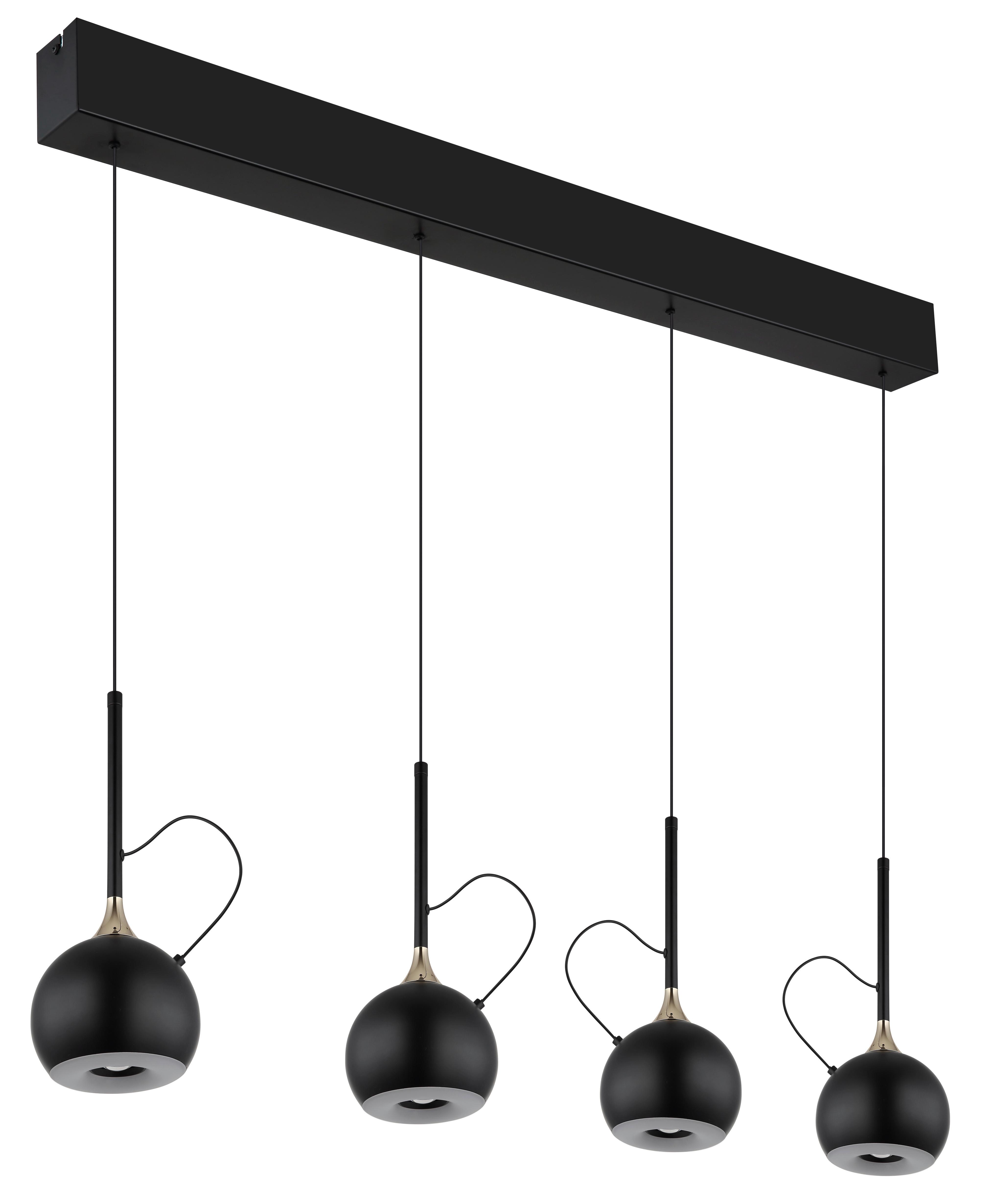 Led-hängeleuchte 15771-4 Donovan - Weiss/Goldfarben, Design, Kunststoff/Metall (93/12/150cm) - Globo