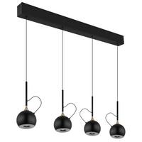 Led-hängeleuchte 15771-4 Donovan - Weiss/Goldfarben, Design, Kunststoff/Metall (93/12/150cm) - Globo