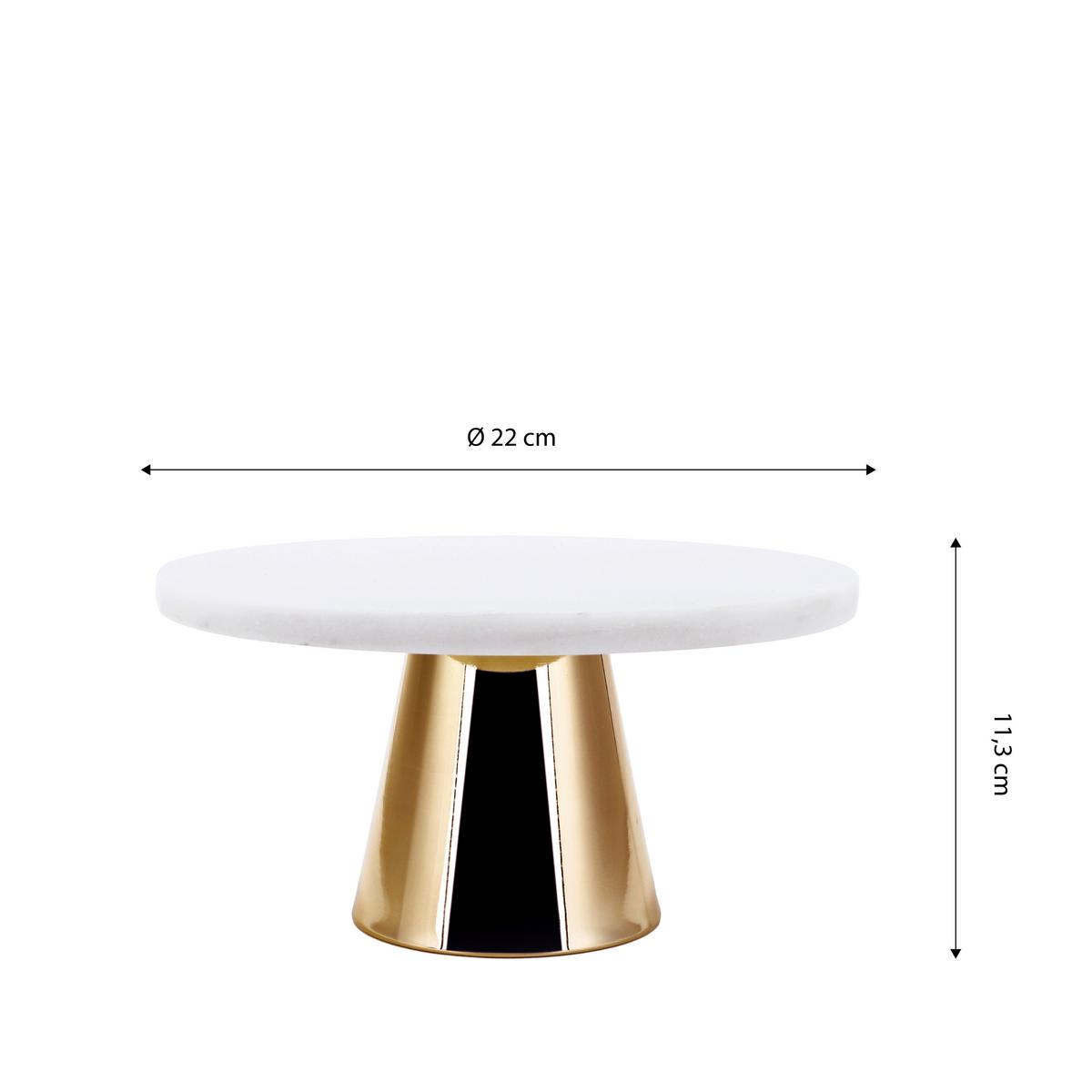 Tortatartó Állvány Ew-Tp-2203g - aranyszínű, Basics, kő/fém (22cm) - Echtwerk