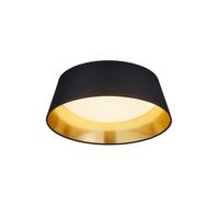 LED-Deckenleuchte Ponts Schwarz/Goldfarben max. 14 W - Goldfarben/Schwarz, LIFESTYLE, Textil (34/10cm)