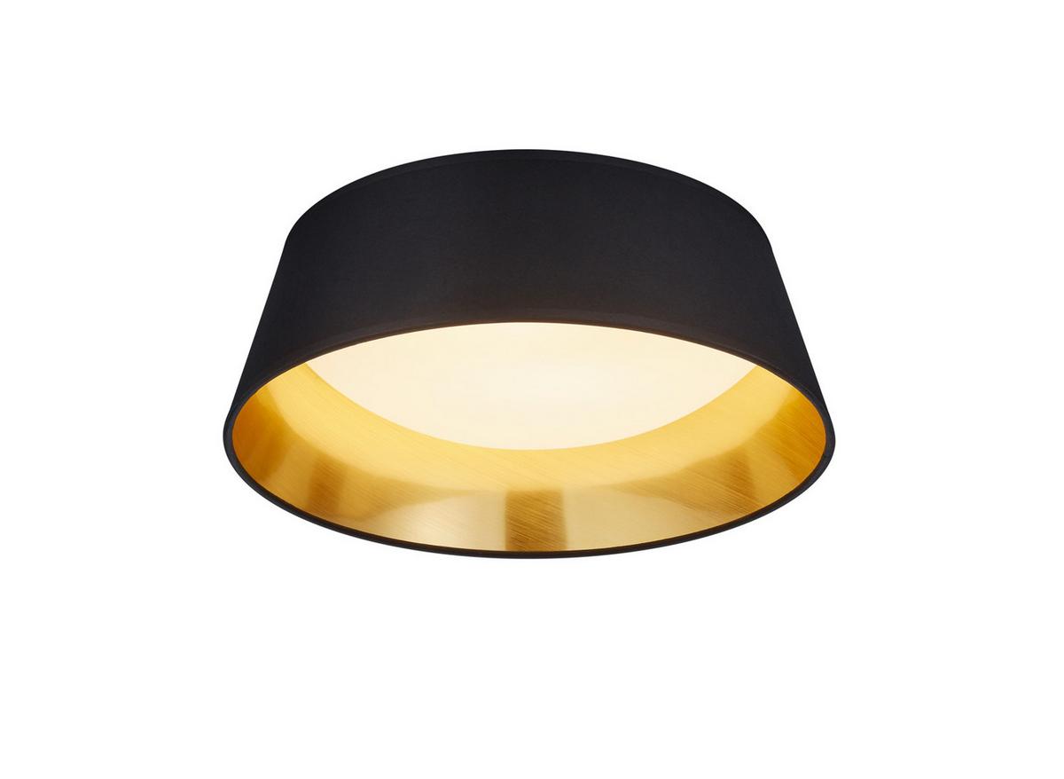 LED-Deckenleuchte Ponts Schwarz/Goldfarben max. 14 W - Goldfarben/Schwarz, LIFESTYLE, Textil (34/10cm)