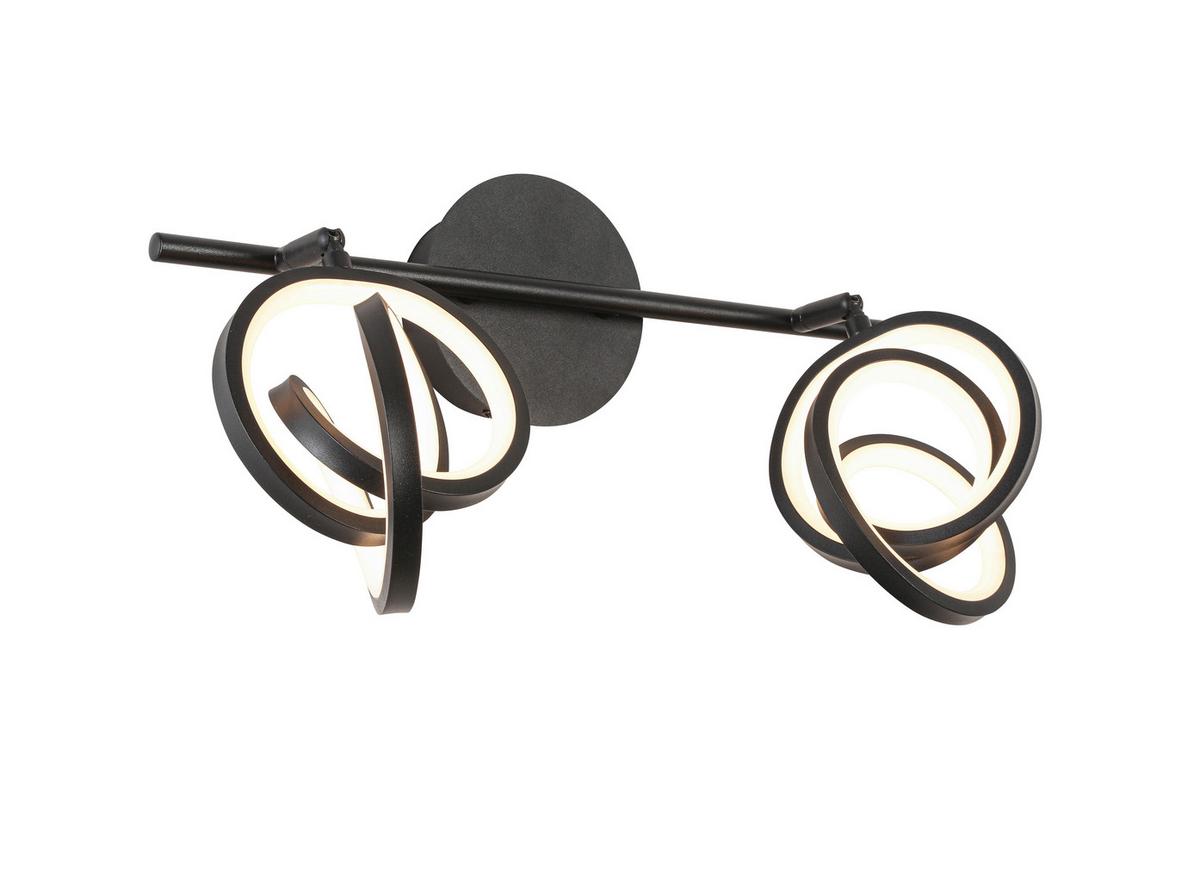 Led-reflektor Rundi - črna, Moderno, kovina/umetna masa (40/18/18cm) - Modern Living