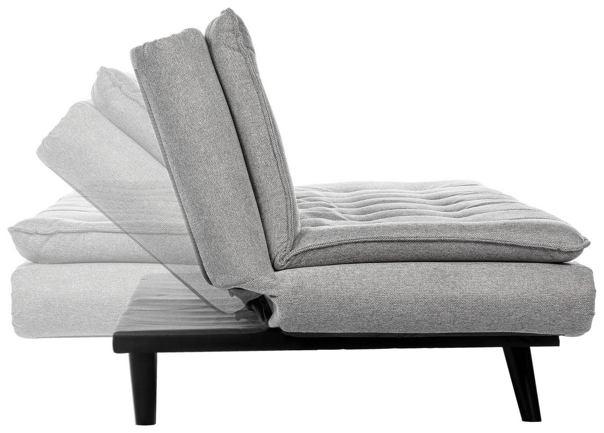 Schlafsofa Sun Grau - Schwarz/Grau, MODERN, Holz/Textil (190/83/93cm) - Mömax