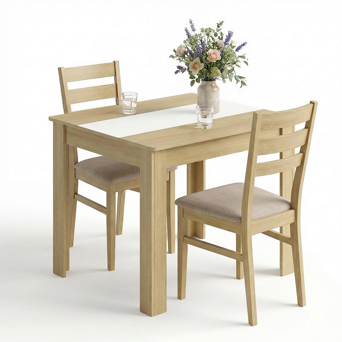 Esstisch Vcm Esstisch "disalo" 80x50 - Honigeiche/Weiss, Modern, Holzwerkstoff (80/50/75cm) - MID.YOU