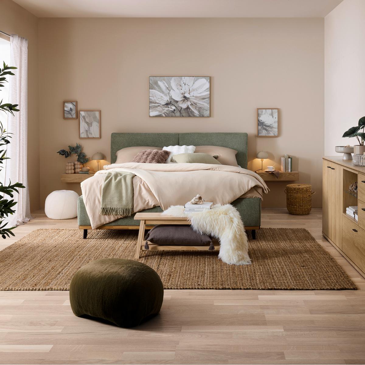Bettwäsche Xenia Uni Beige ca. 140x200cm - Beige, MODERN, Textil (140/200cm) - Premium Living