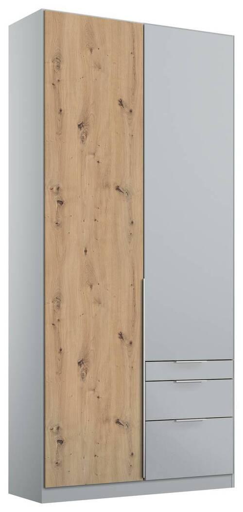 DULAP USI ROTATIVE ALABAMA - gri deschis/stejar Artisan, Modern, material pe bază de lemn (91/229/54cm)