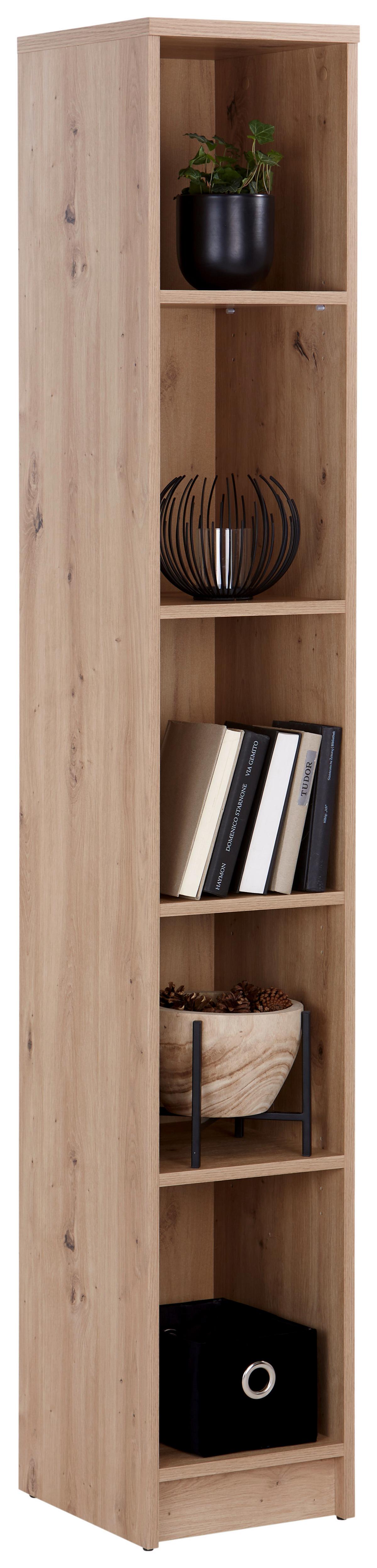 Regal 4-you New Yur06, Barva Hrasta - hrast artisan, Moderno, leseni material (30/189,5/35,2cm) - Mömax