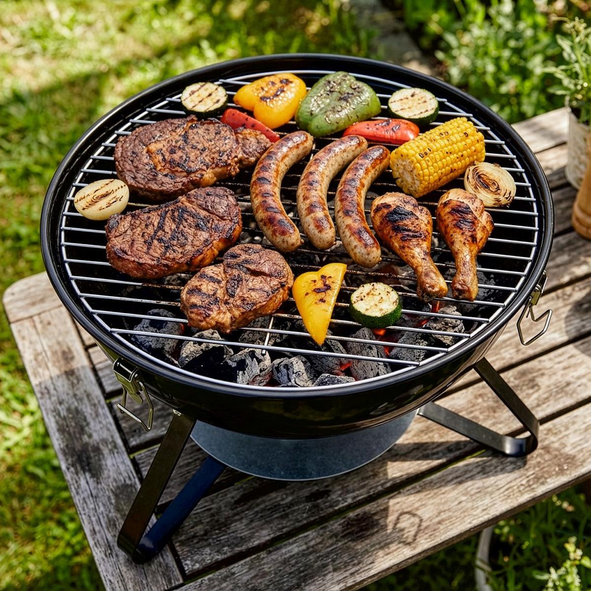 GRILL KULISTY 19563 - czarny, Basics, tworzywo sztuczne/metal (36/36/38cm) - Landmann