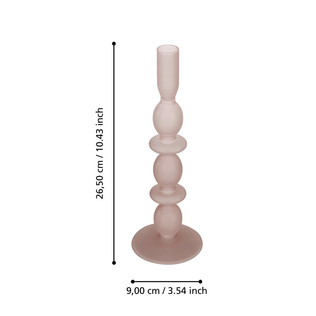 Stabkerzenhalter Molume Pink - Pink, LIFESTYLE, Glas (9/26.5cm)