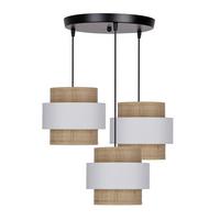 Viseća Svjetiljka Rattan - bijela/crna, Natur, metal/plastika (100cm)
