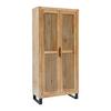 GARDEROB EVEREST -EXKLUSIV- - svart/naturfärgad, Natur, metall/trä (88/187/40cm) - Mömax