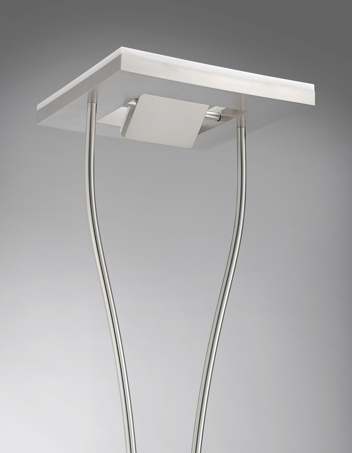 Stehleuchte Helia in Nickelfarben max. 20 Watt - Nickelfarben, Design, Metall (57/57/197,5cm)