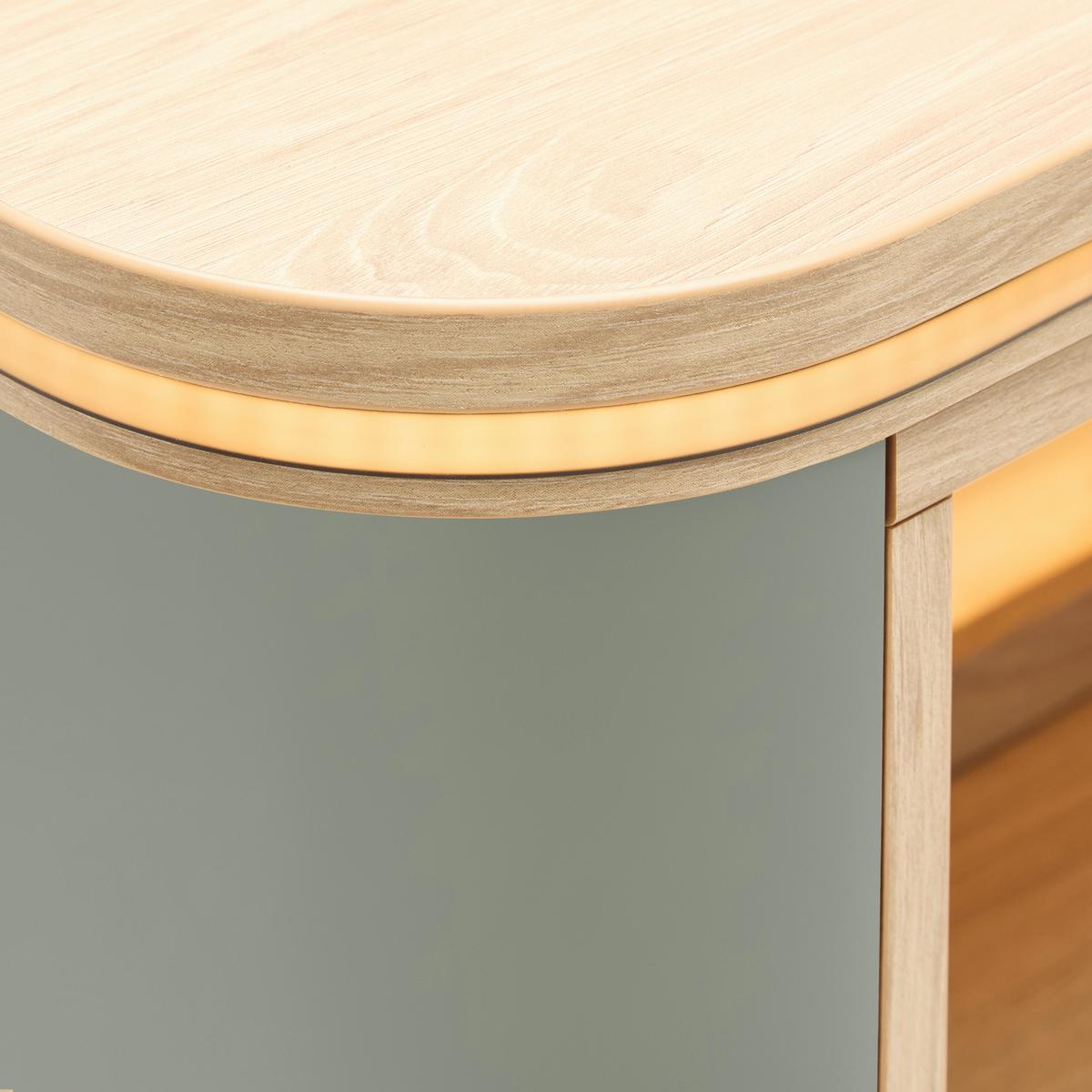 Highboard Lagos Salbeigrün/Eiche Artisan - Salbeigrün/Anthrazit, MODERN, Holzwerkstoff/Kunststoff (109,2/148,3/37,5cm) - Premium Living