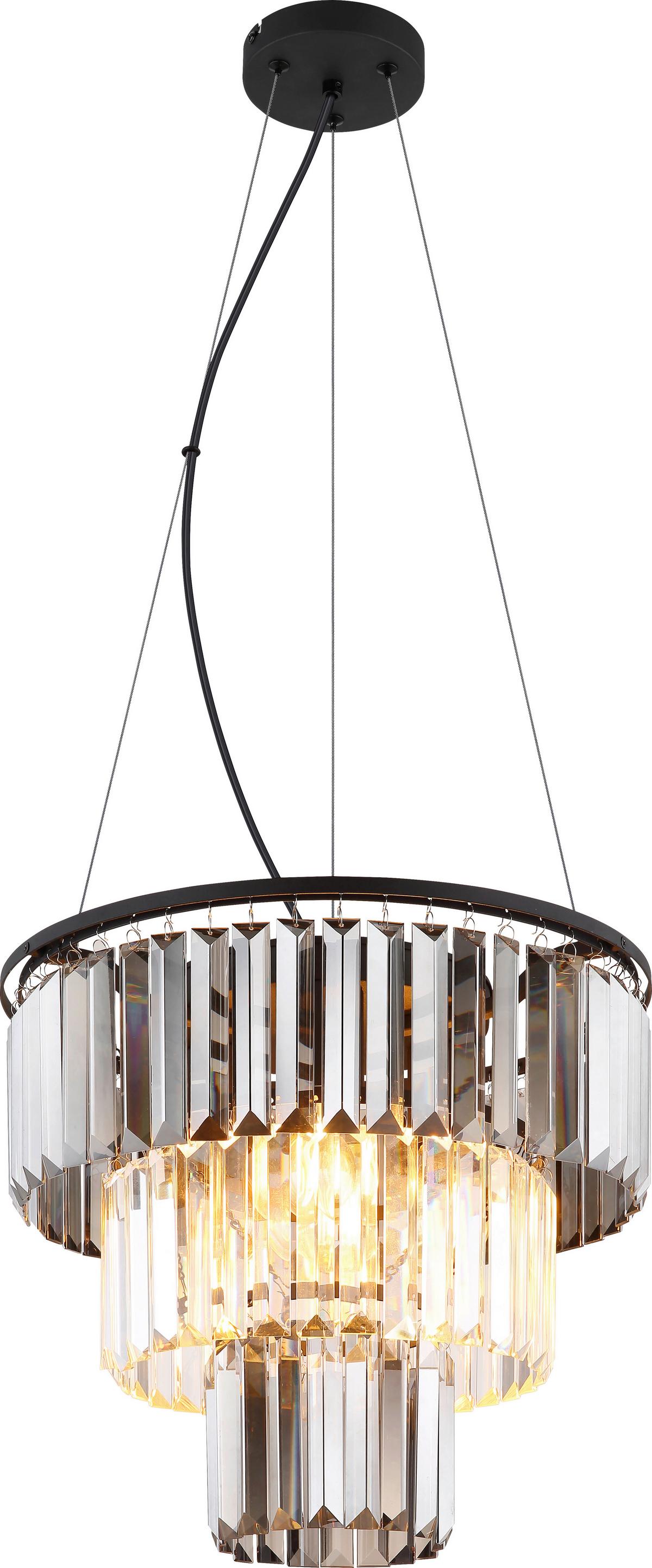 Viseča Svetilka Niha, Črna - črna, Moderno, kovina/umetna masa (40/120cm)