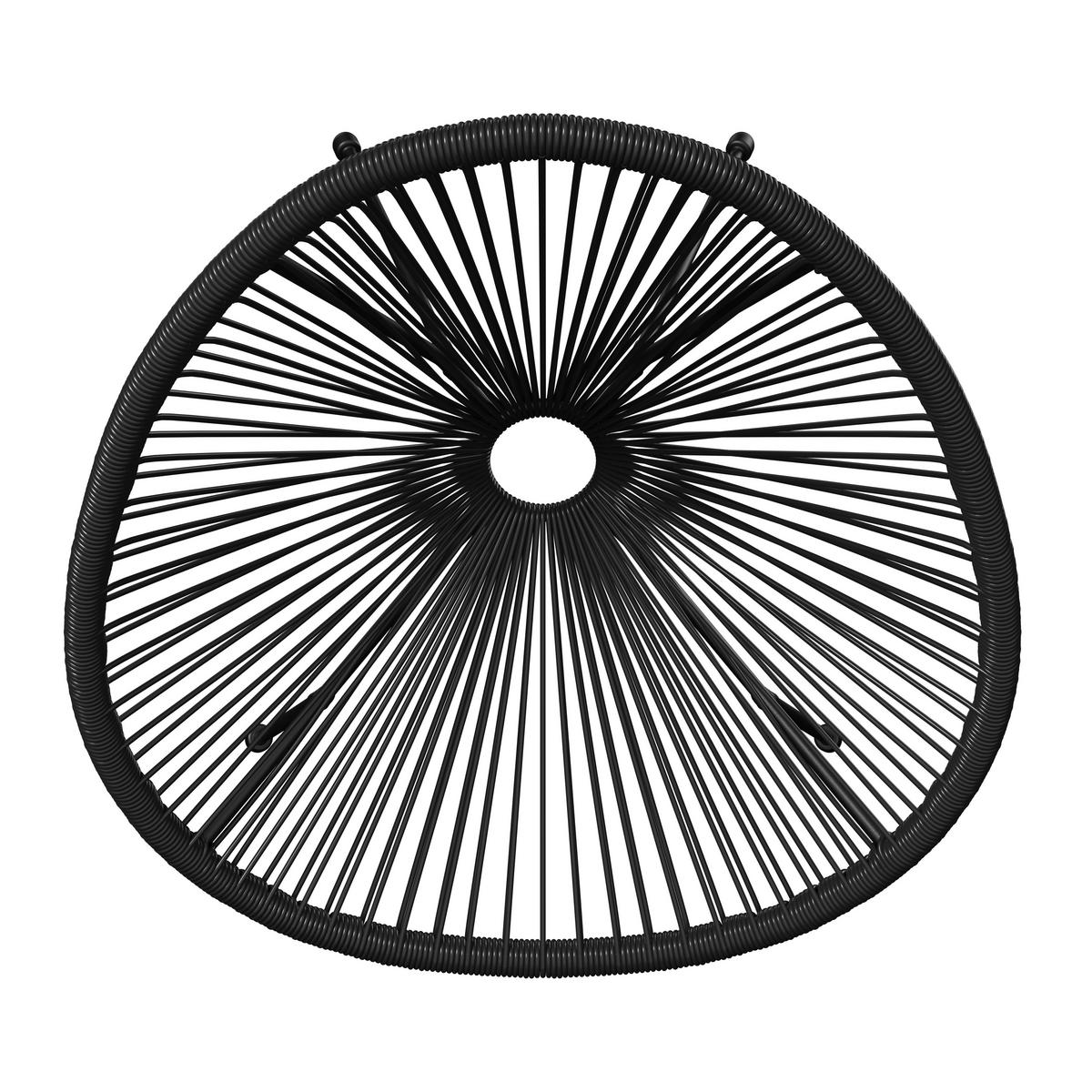 Garten-Relaxsessel Uno 1 Schwarz - Schwarz, Basics, Kunststoff/Metall (71/77/83,5cm)