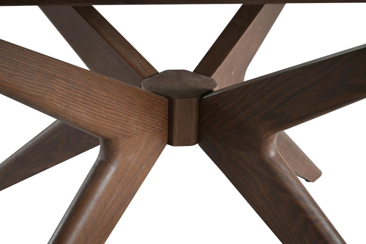 Jedilna Miza Valeta, Barva Oreha, 180x130 - barva oreha, Moderno, kovina/leseni material (180/130/75cm) - MID.YOU