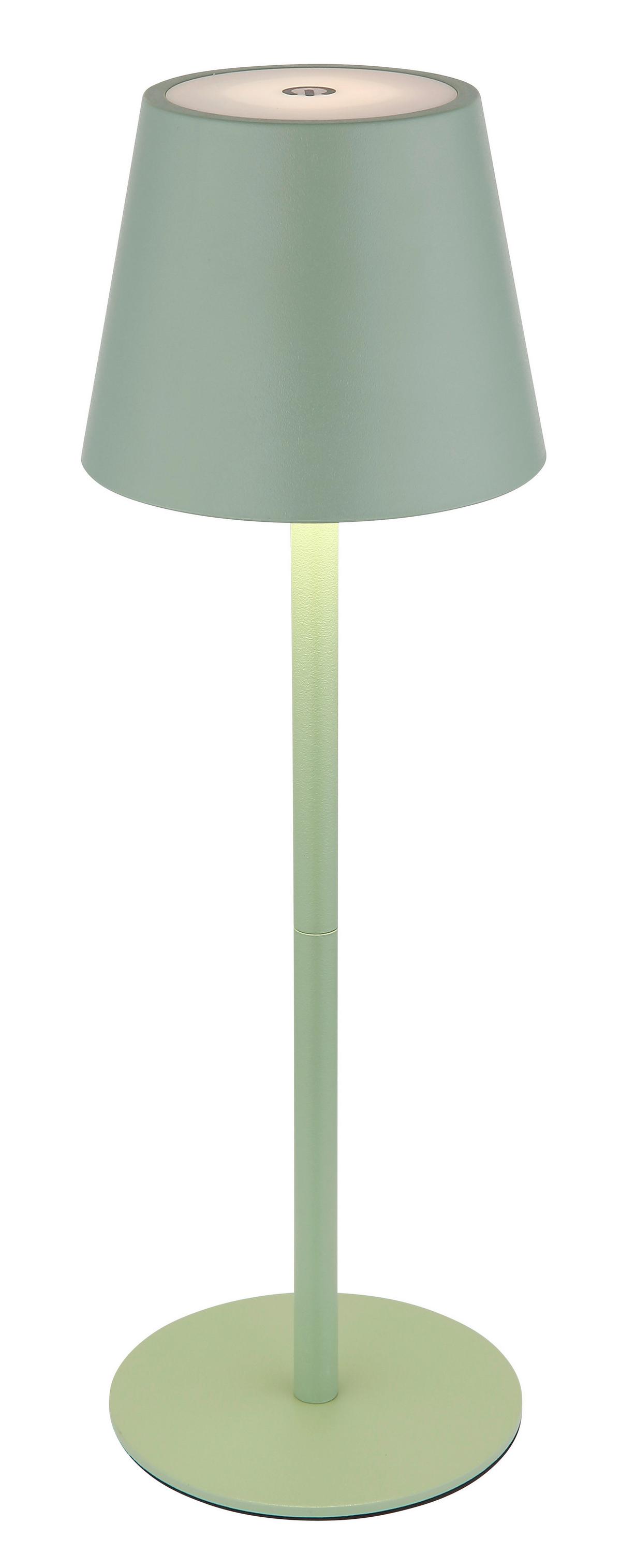 LAMPA STOŁOWA Z AKUMULATOREM SPIRIT *SBN* - jasnozielony/opal, Trend, tworzywo sztuczne/metal (11,5/36cm) - Novel