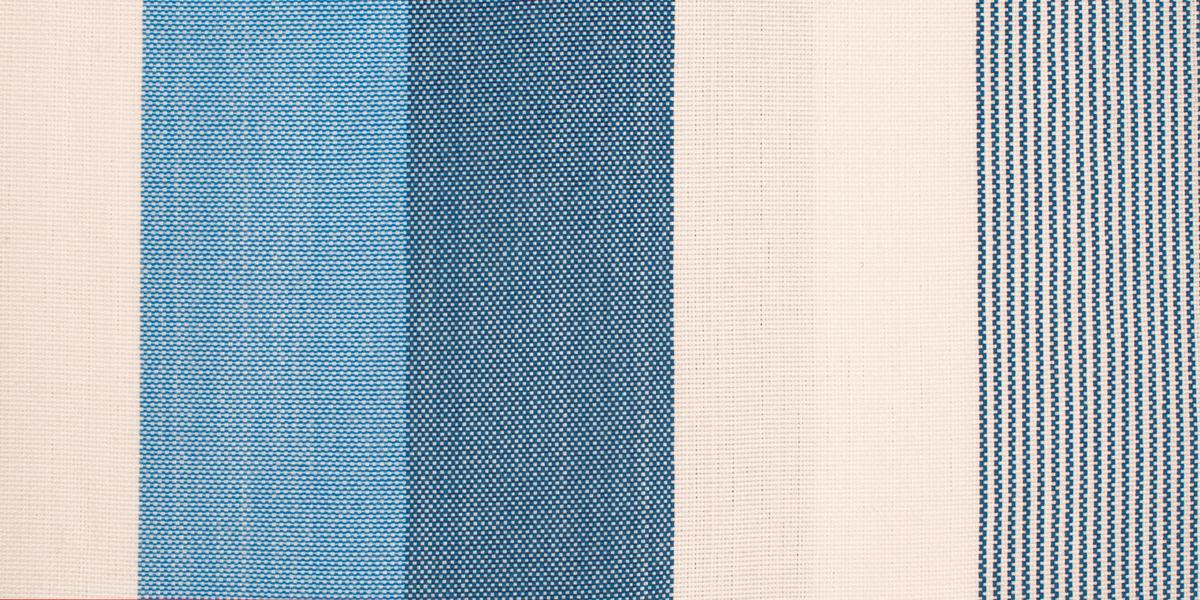 Hängematte Hammock Echtholz Blau/Weiß - Blau/Eukalyptusholzfarben, KONVENTIONELL, Holz/Textil (100/152/92cm) - La Siesta