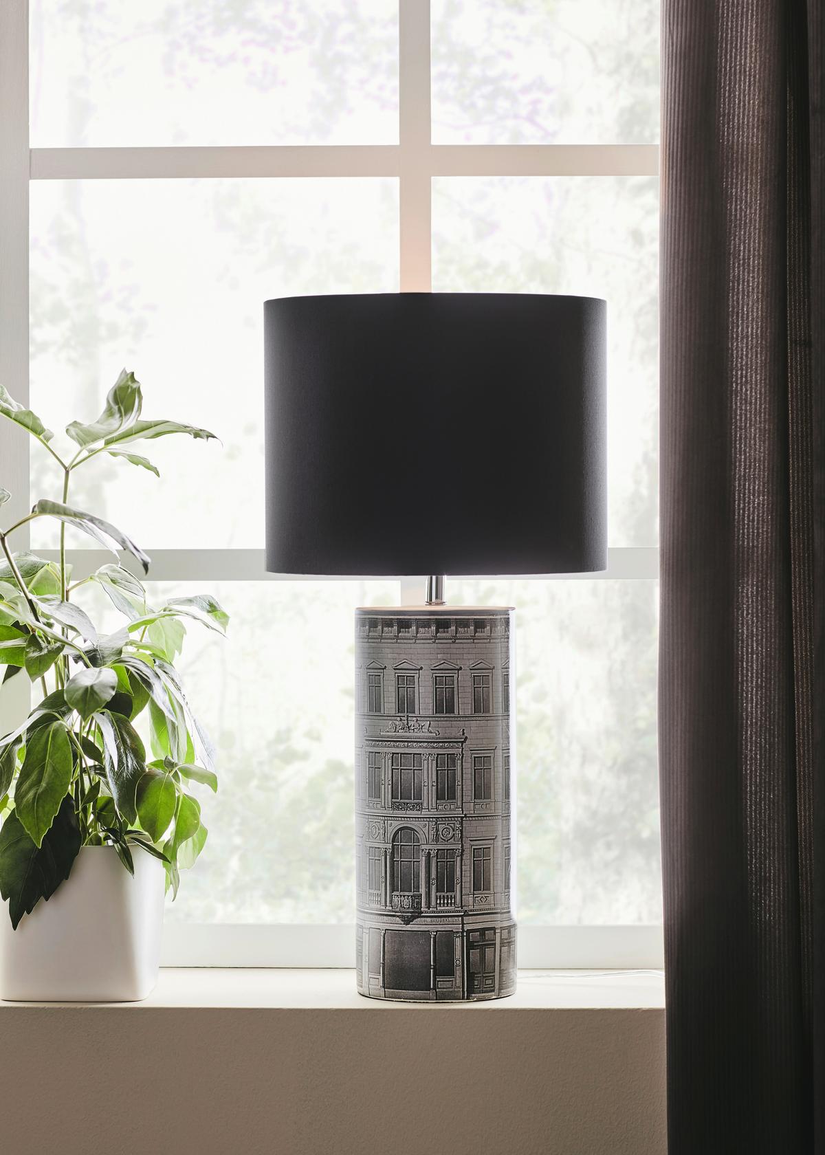Tischleuchte Ichi max. 60 Watt - Schwarz/Grau, Basics, Keramik/Textil (34/34/64cm) - Markslöjd