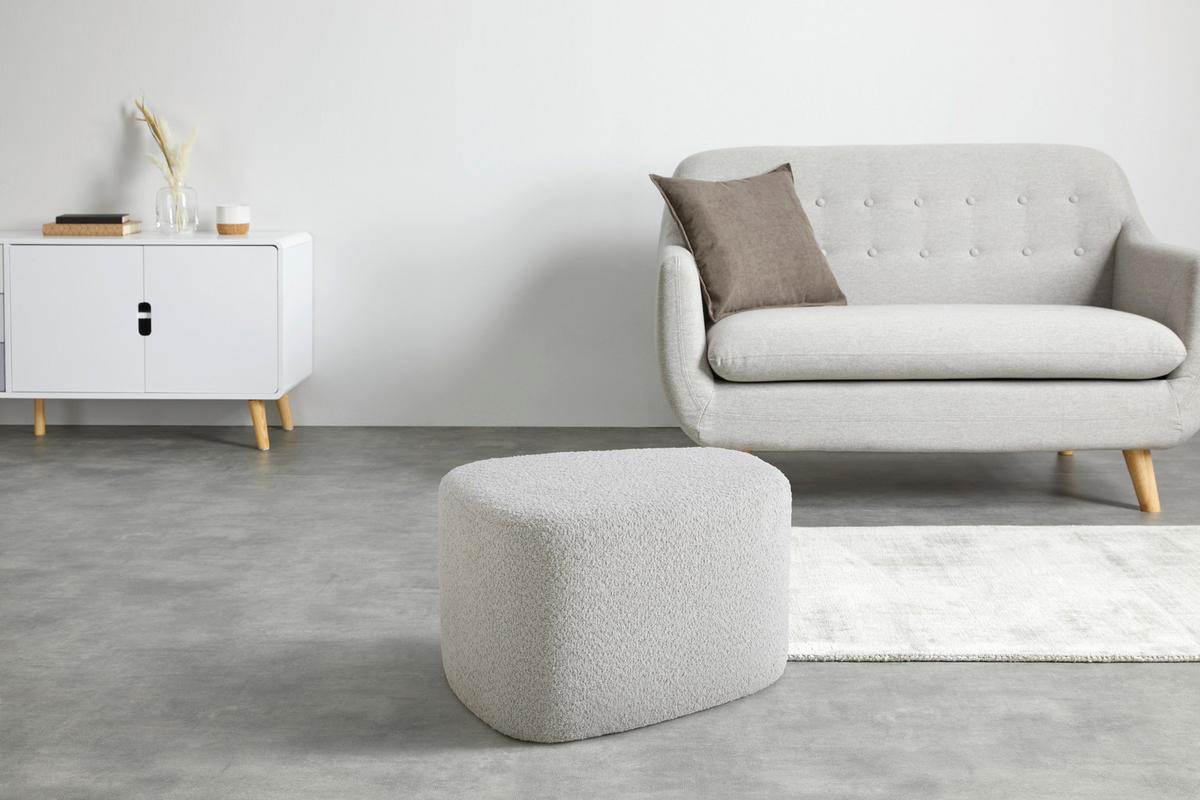 Ülőke Stony - bézs, Modern, faalapú anyag/textil (61/48/36cm) - Premium Living
