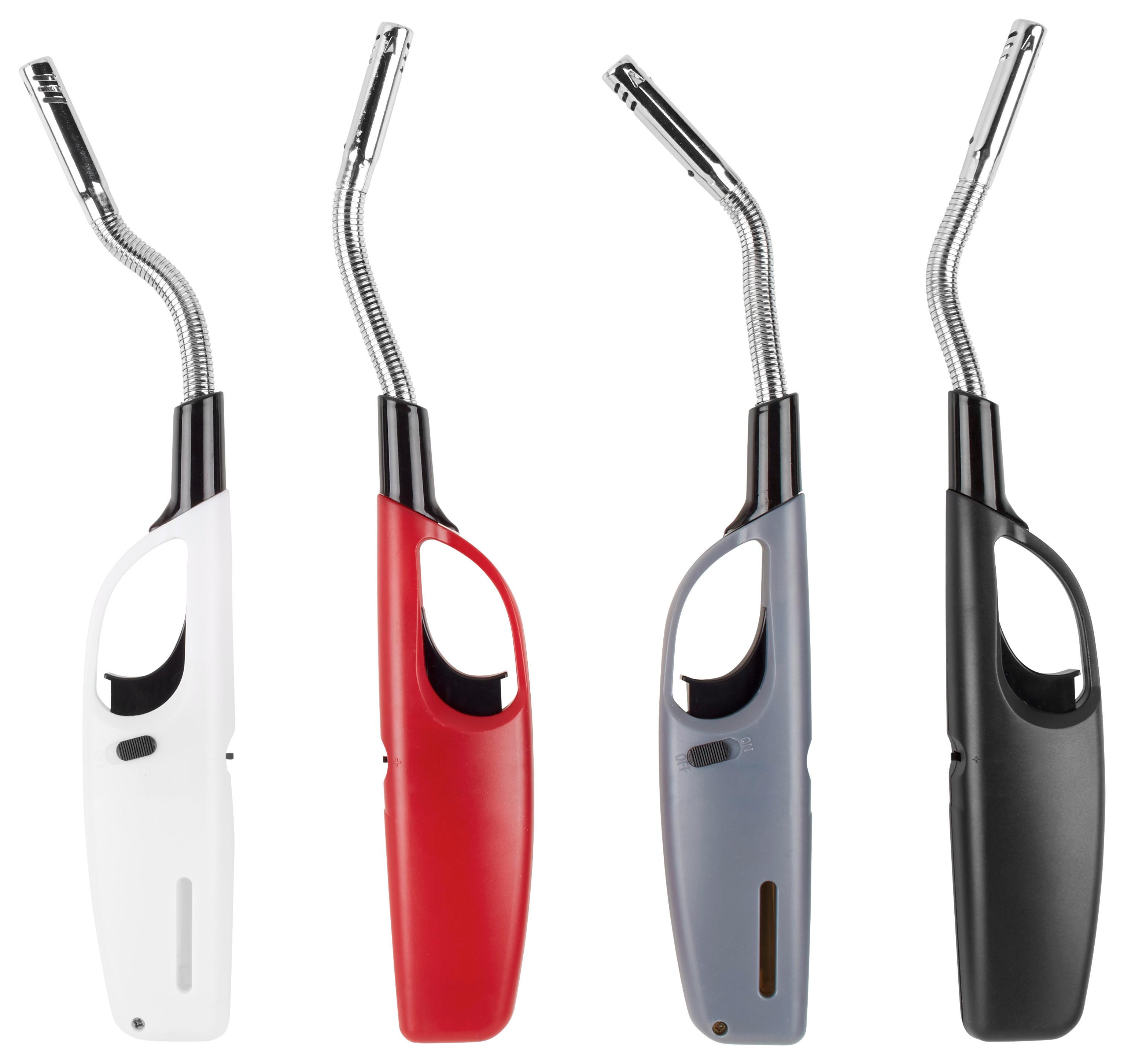 Stabfeuerzeug Jonas in diversen Farben - Rot/Hellgrau, Kunststoff (4/27,5/2cm) - Modern Living