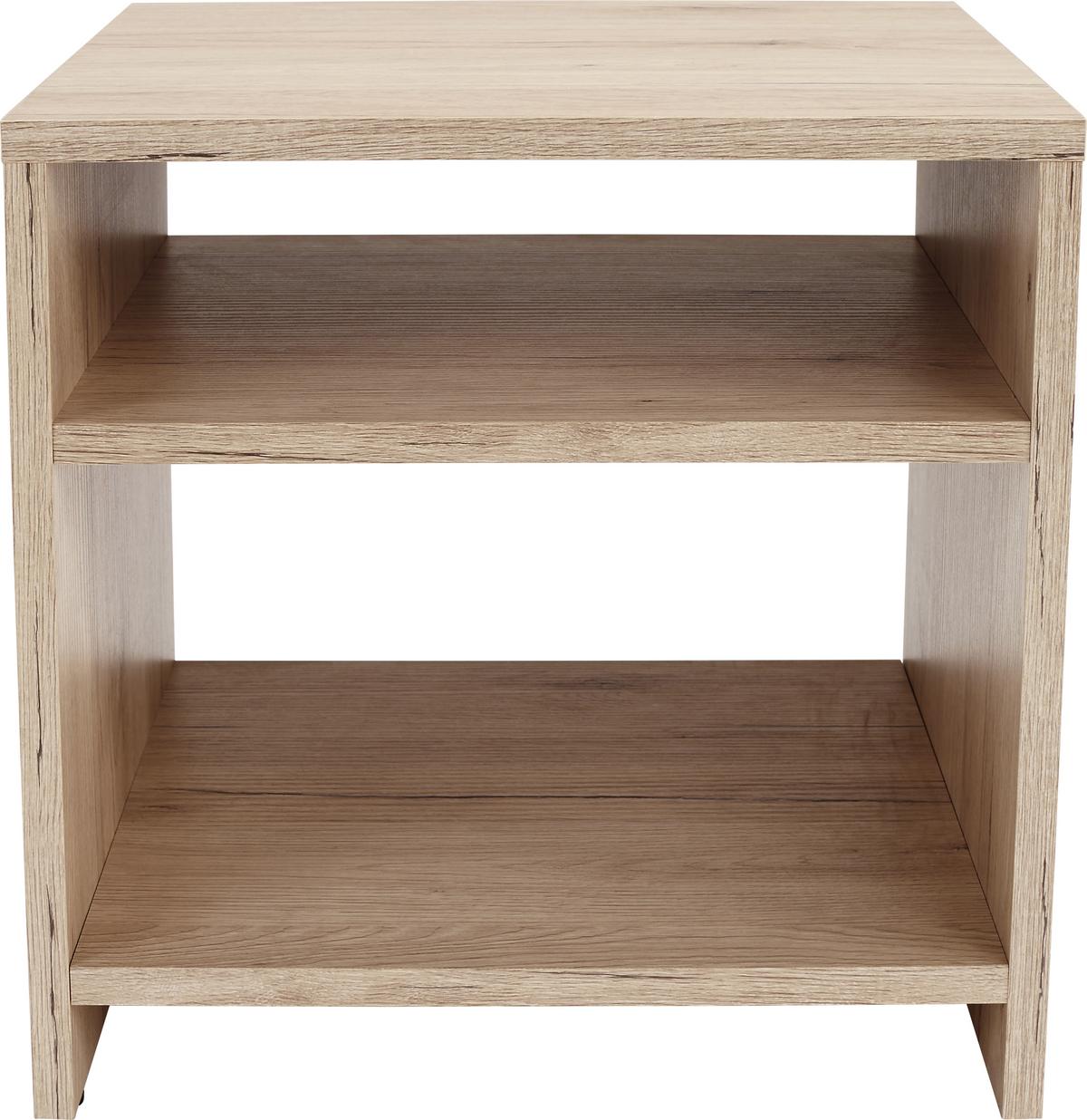 Masă auxiliară Luca - culoare lemn stejar, Modern, material pe bază de lemn (40/40/37cm) - Based