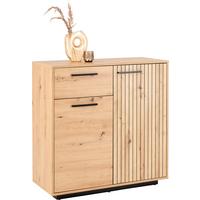 Comodă LUKAS - stejar Artisan/negru, Trend, material pe bază de lemn (93,6/95,4/40,2cm) - Modern Living