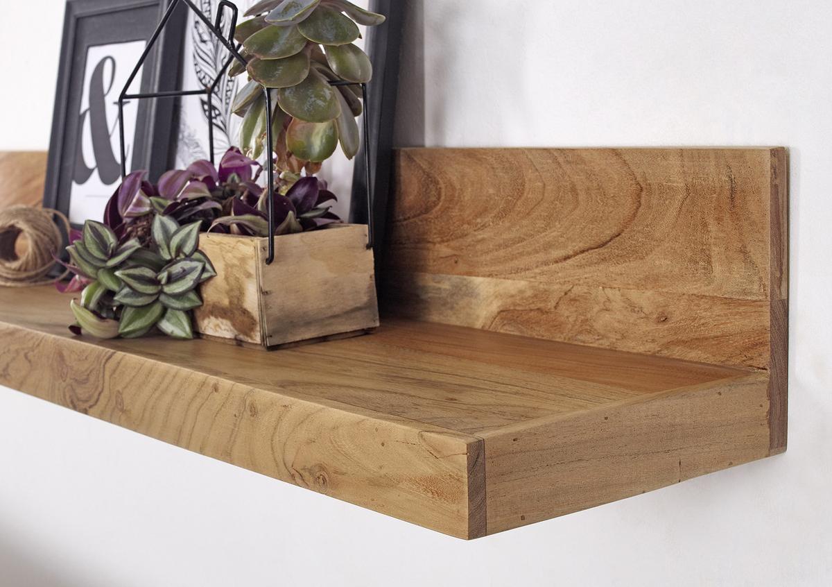 Stenski Regal Mumbai - barve akacije, Moderno, les (160/17/24cm) - MID.YOU