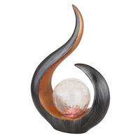 Solarna Svetilka Leonora, S Sijalko - zlate barve/črna, Design, umetna masa/steklo (22,5/10/33,5cm) - Globo