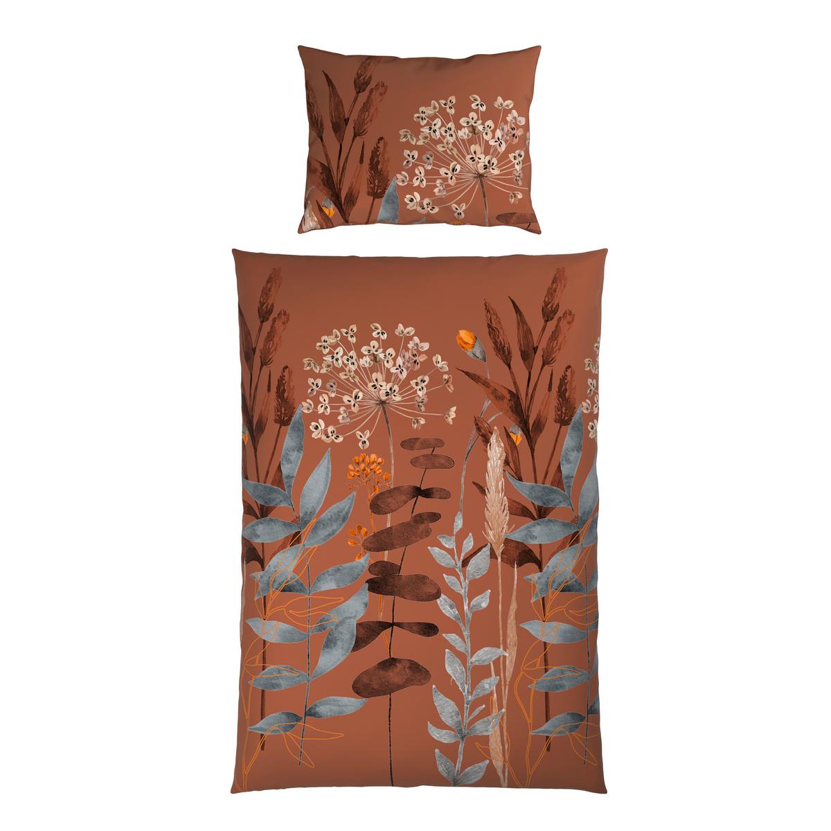 Posteljnina Leavi - mocha rjava, Moderno, tekstil (140/200cm) - Mömax