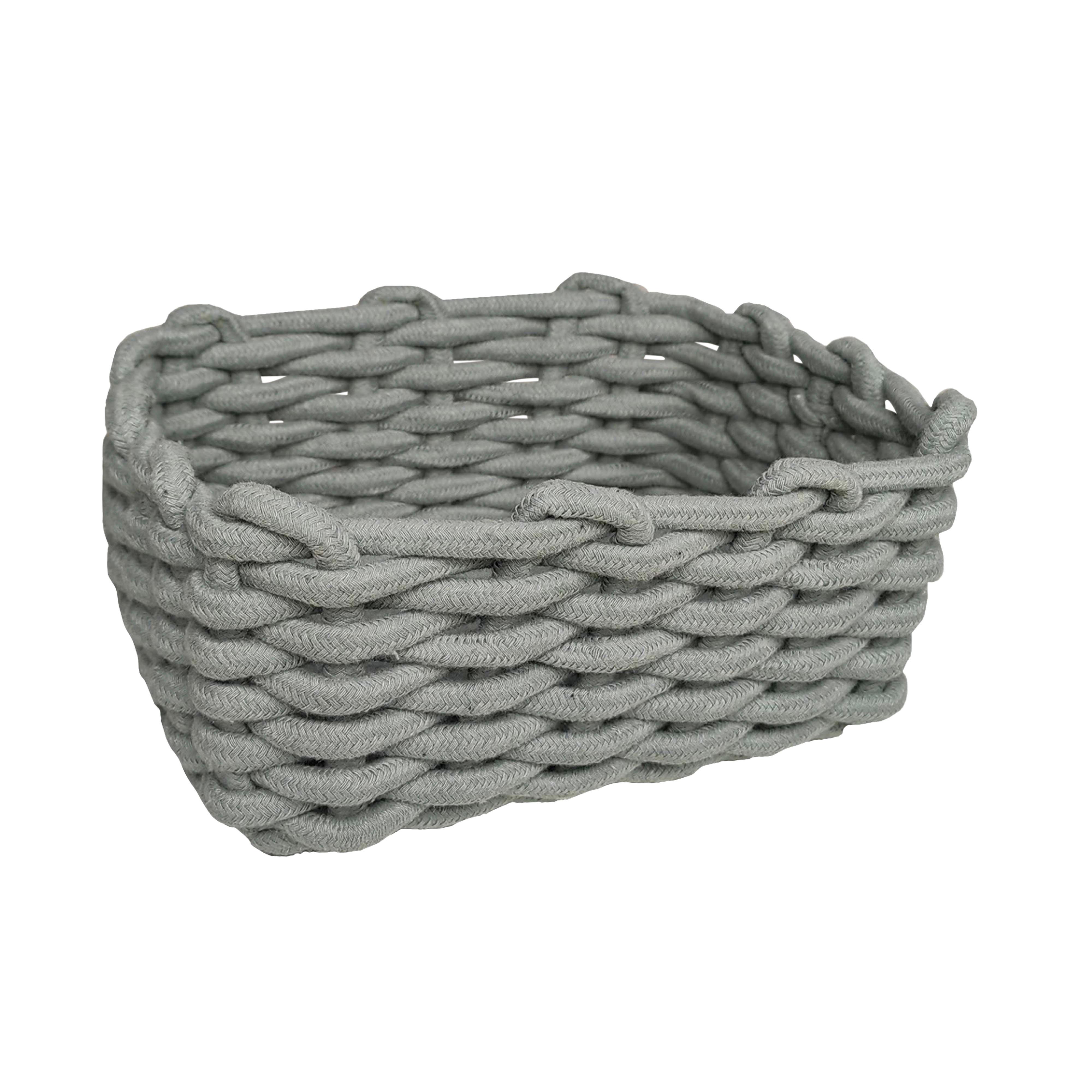 Coș Larry - verde salvie, Konventionell, plastic/textil (19/12/14cm) - Mömax