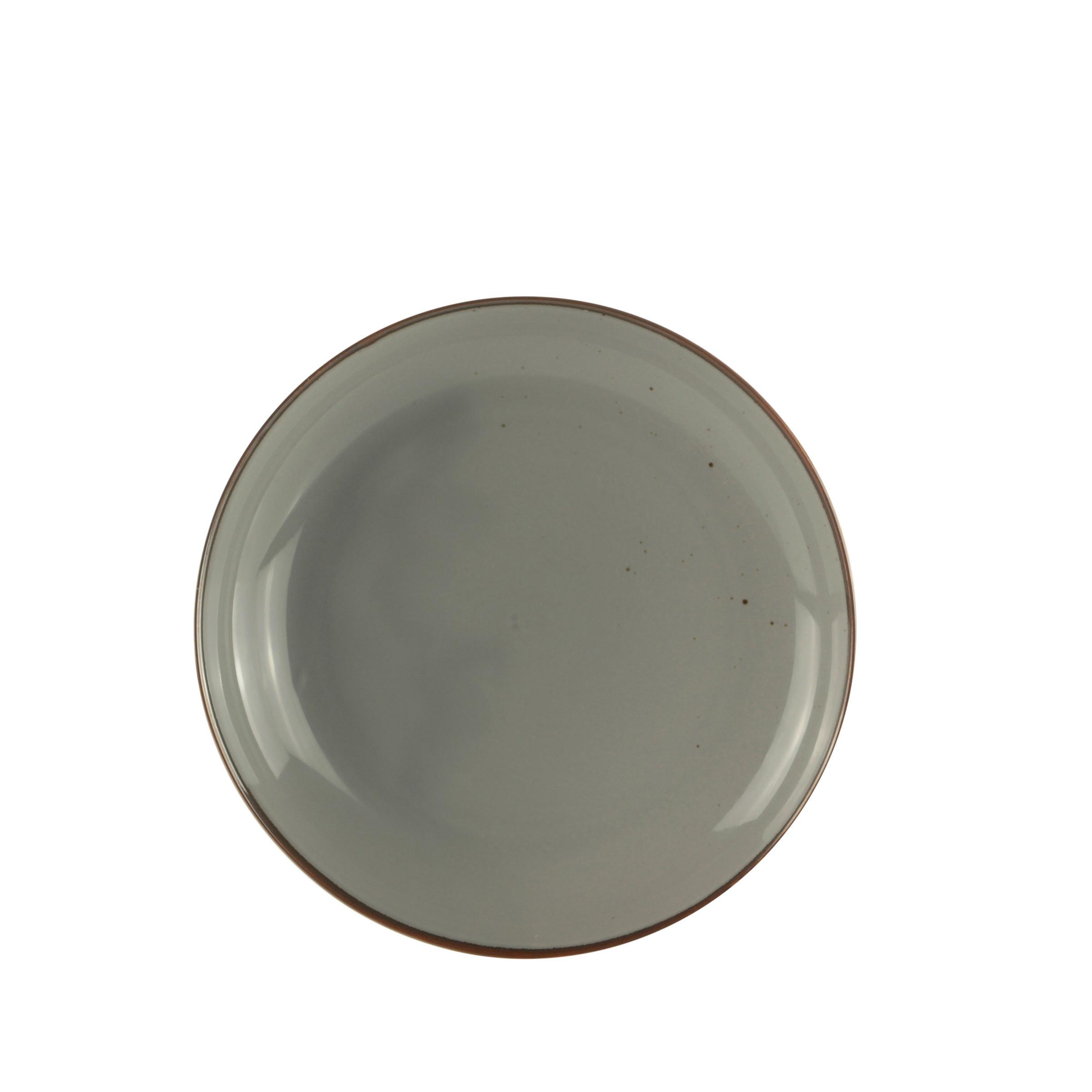 Dessertteller Capri aus Porzellan Ø 22cm - Grau, MODERN, Keramik (22/3,2cm) - Mömax