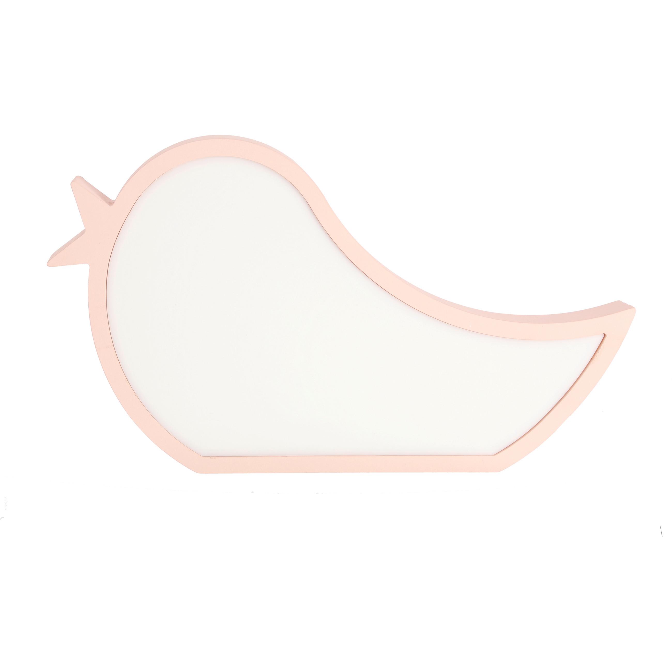 Dječja Stolna Svjetiljka Bird - pink, Basics, drvni materijal/plastika (33.5/3,5/19,5cm)