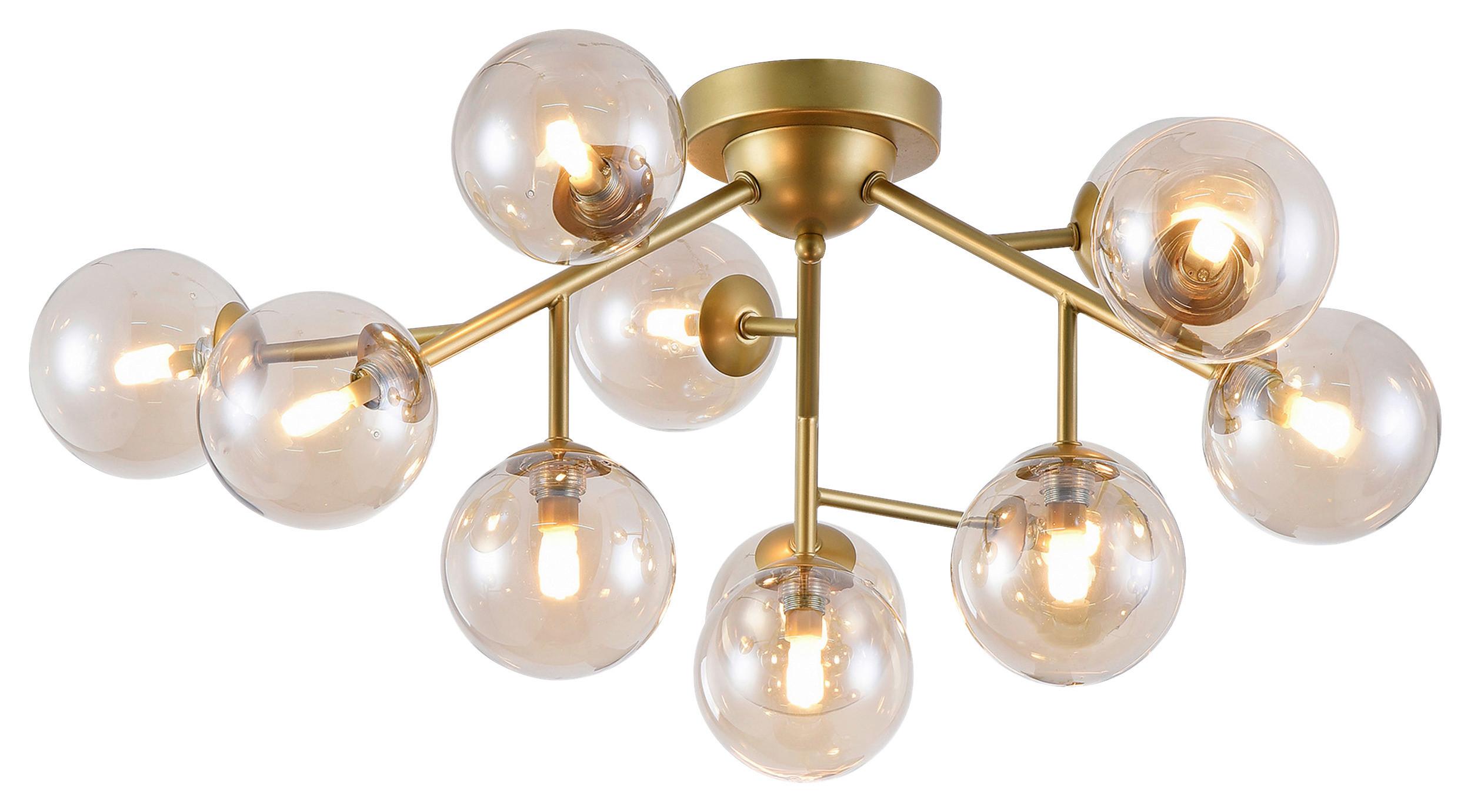 Deckenleuchte Dallas Goldfarben max. 28 Watt - Goldfarben, Trend, Glas/Metall (60/17,5/60cm) - MAYTONI