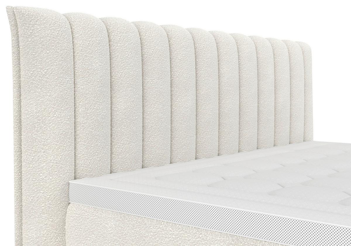 Boxspringbett Lina Creme ca. 160x200cm - Creme, KONVENTIONELL, Holz/Holzwerkstoff (160/200cm) - Premium Living