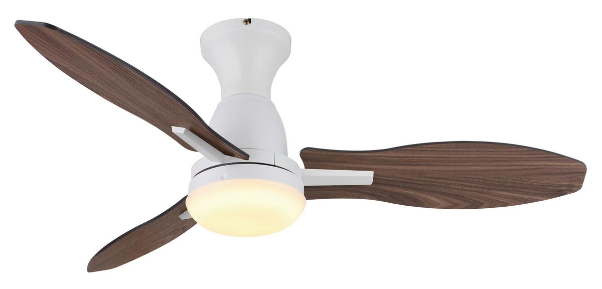 DECKENVENTILATOR 03671W GALE - Hellbraun/Weiss, Konventionell, Holzwerkstoff/Kunststoff (107/32,5cm) - Globo