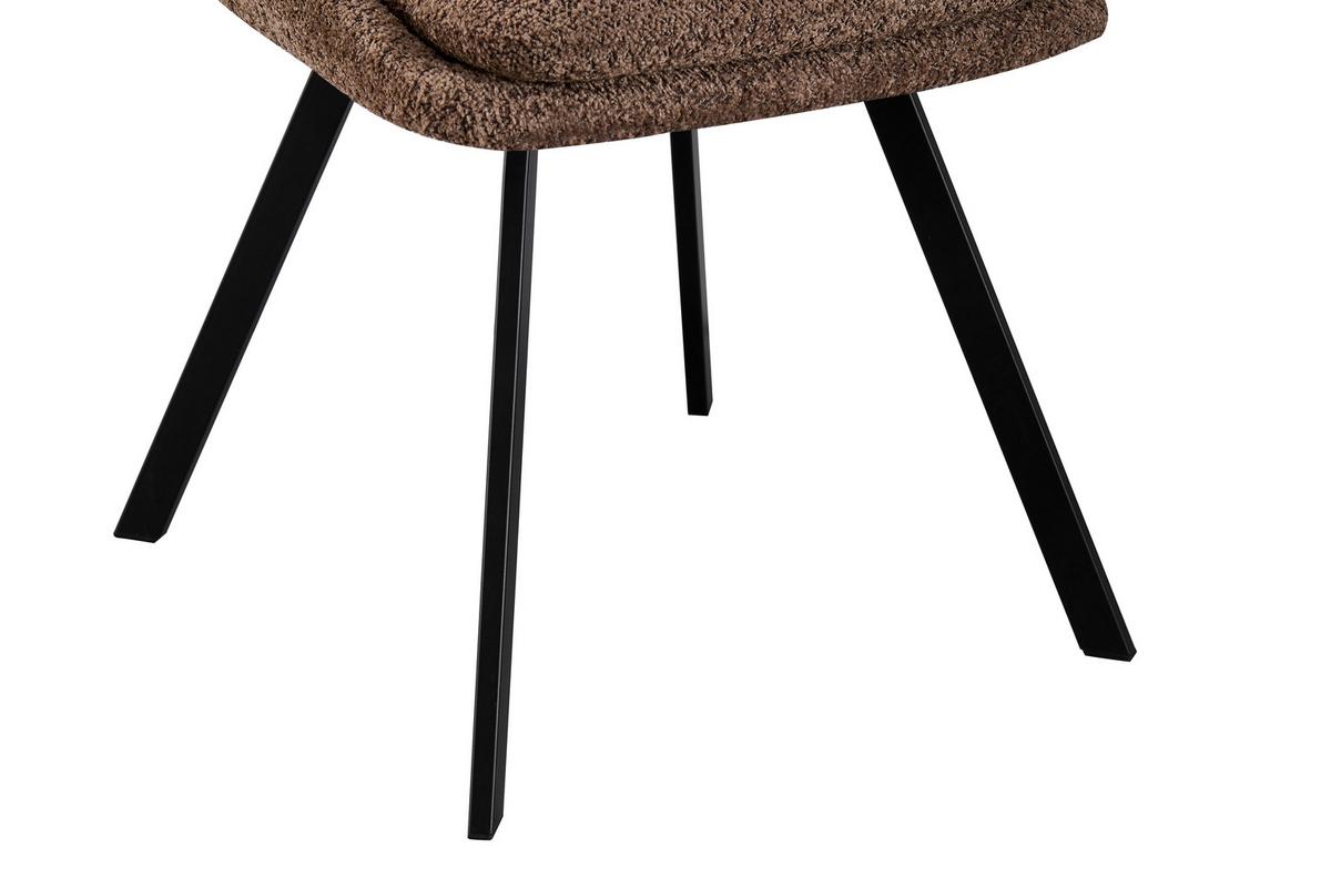 KRZESŁO CINDY - czarny/brązowy, Modern, metal/drewno (46/85,5/58cm) - MID.YOU