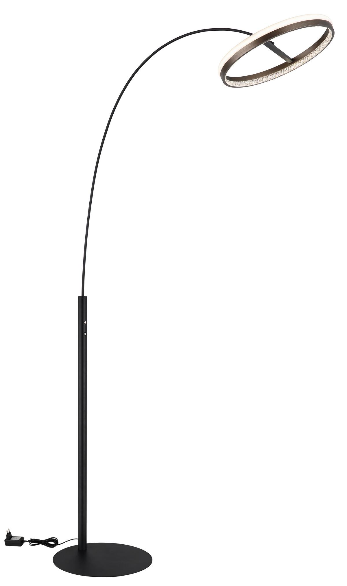 LED-STEHLEUCHTE 67179S DELLA - Klar/Weiss, Design, Kunststoff/Metall (92,5/39,5/190,4cm) - Globo