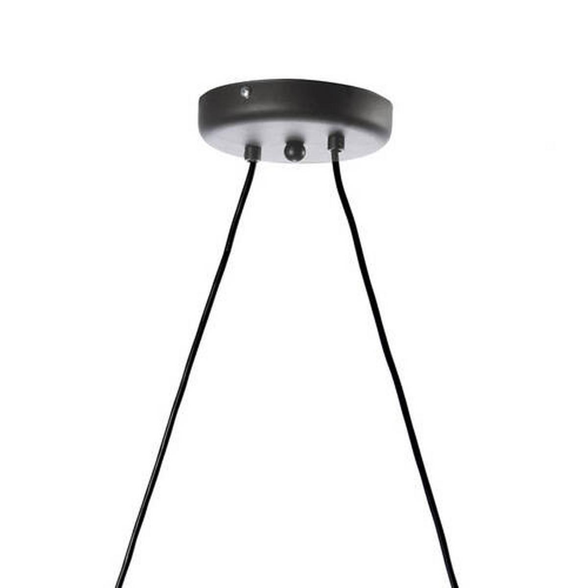 Hängeleuchte Baldo Schwarz/Hellbraun max. 22 Watt - Hellbraun/Schwarz, Natur, Holz/Textil (60/24/90cm)