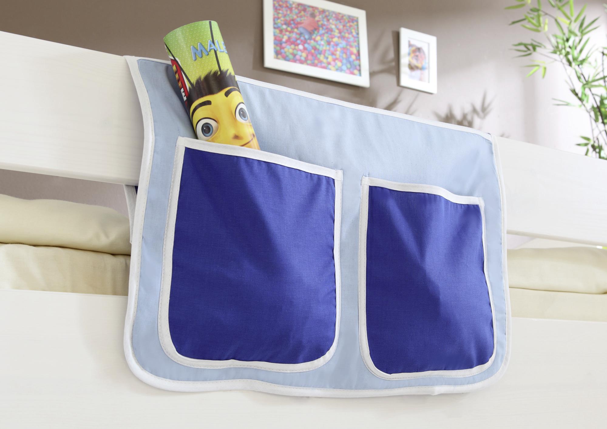Betttasche "Stofftasche", hellblau/dunkelblau - Dunkelblau/Hellblau, KONVENTIONELL, Textil (56/32/2cm) - MID.YOU