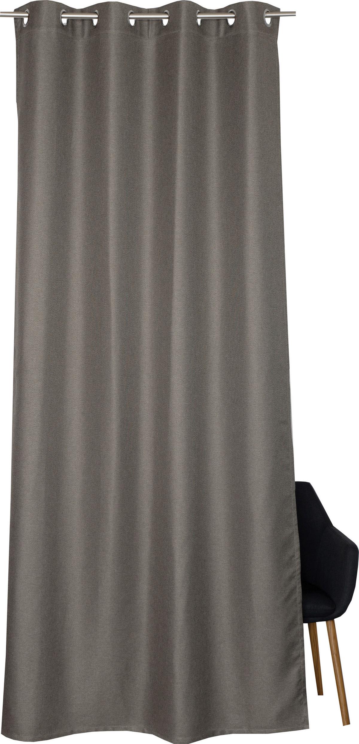 ZASŁONA NA PRZELOTKACH SW-OPACO - brązowy, Basics, tkanina (140/250cm) - Schöner Wohnen