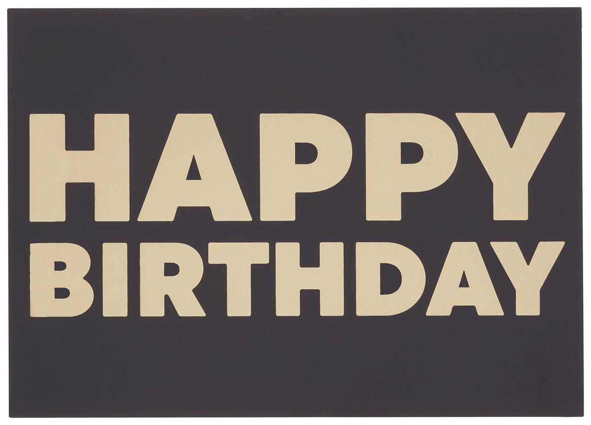 POSTKARTE GOLD - Goldfarben/Schwarz, MODERN, Papier (14,8/10,5cm)