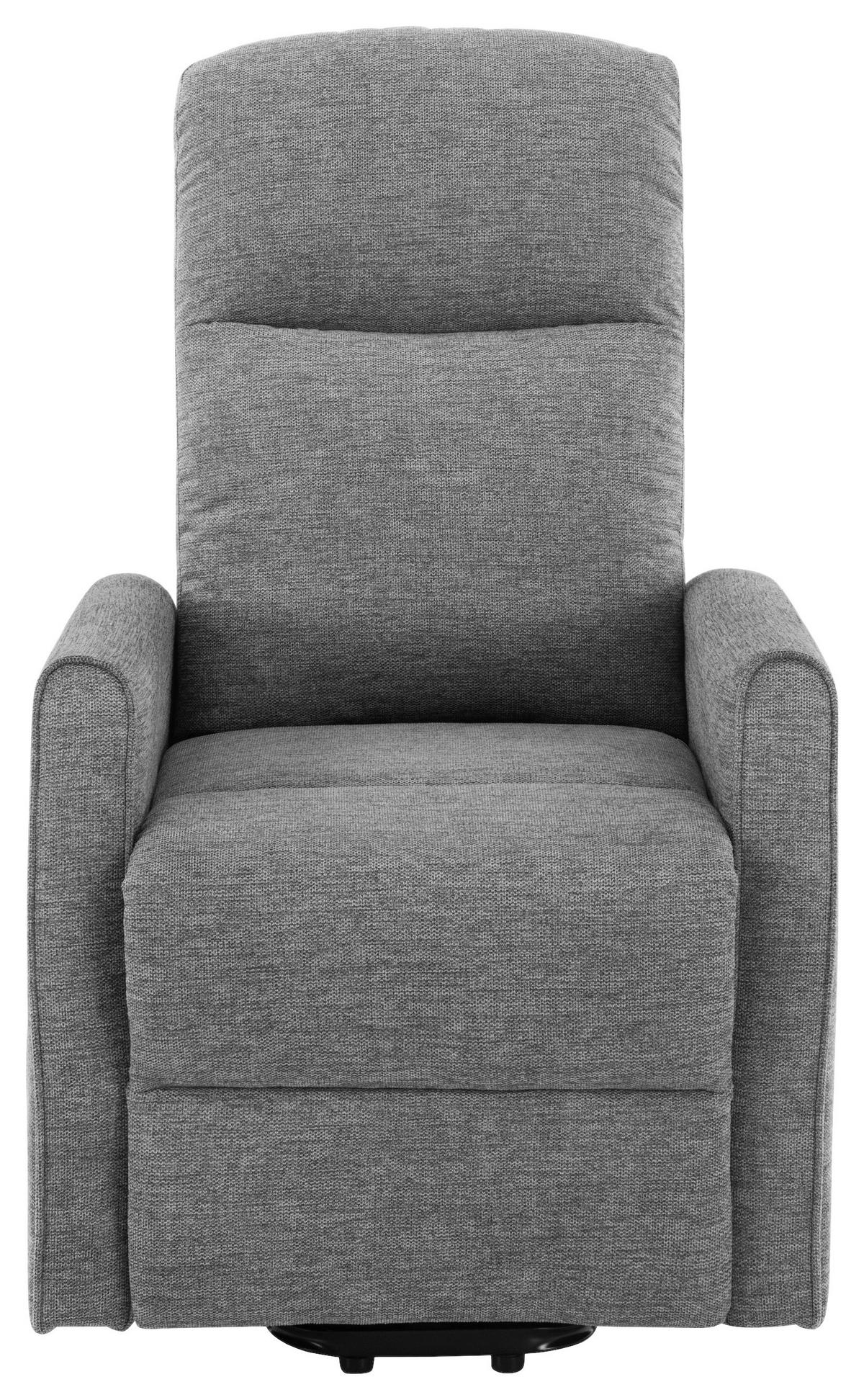 Tv Fotelj Athen, Svetlo Siva, Pomoč Pri Vstajanju - svetlo siva, Moderno, kovina/tekstil (67.5/107/88.5cm)